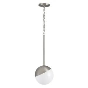 Milan 1-Light Globe Pendant Light in Brushed Nickel