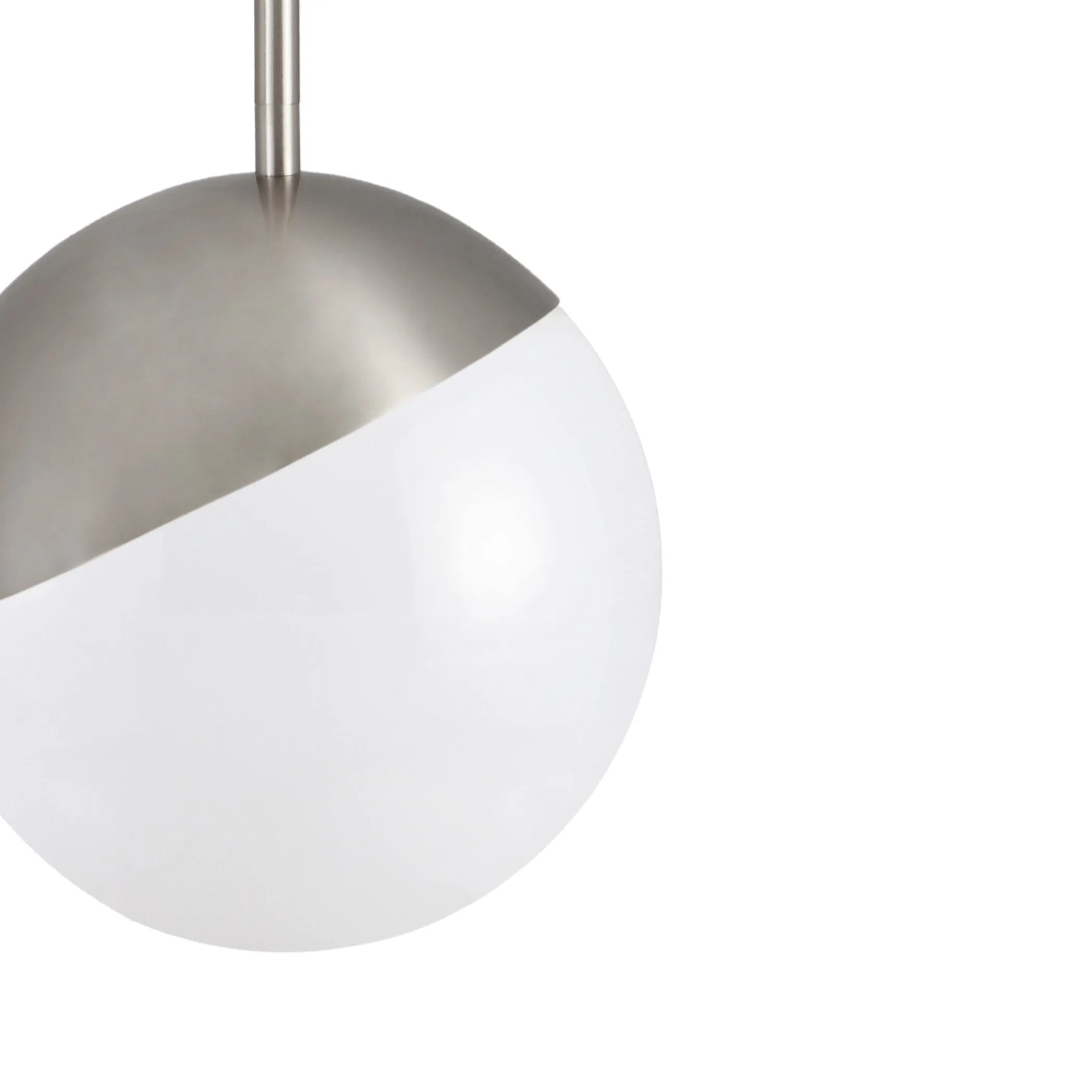 Milan 1-Light Globe Pendant Light in Brushed Nickel