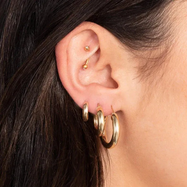 Mini Bold Hoops (Gold)