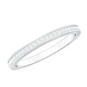 Minimal Moissanite Semi Eternity Band Ring