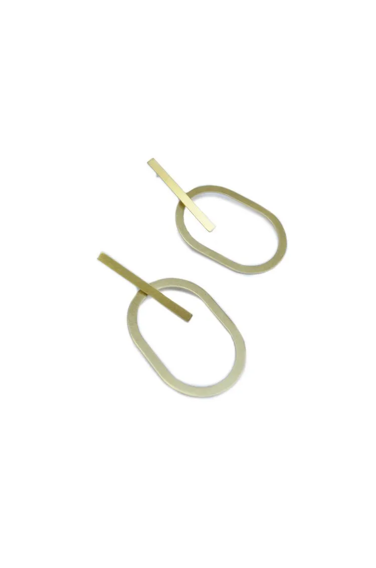 Natalie Joy Oval Intersection Earrings