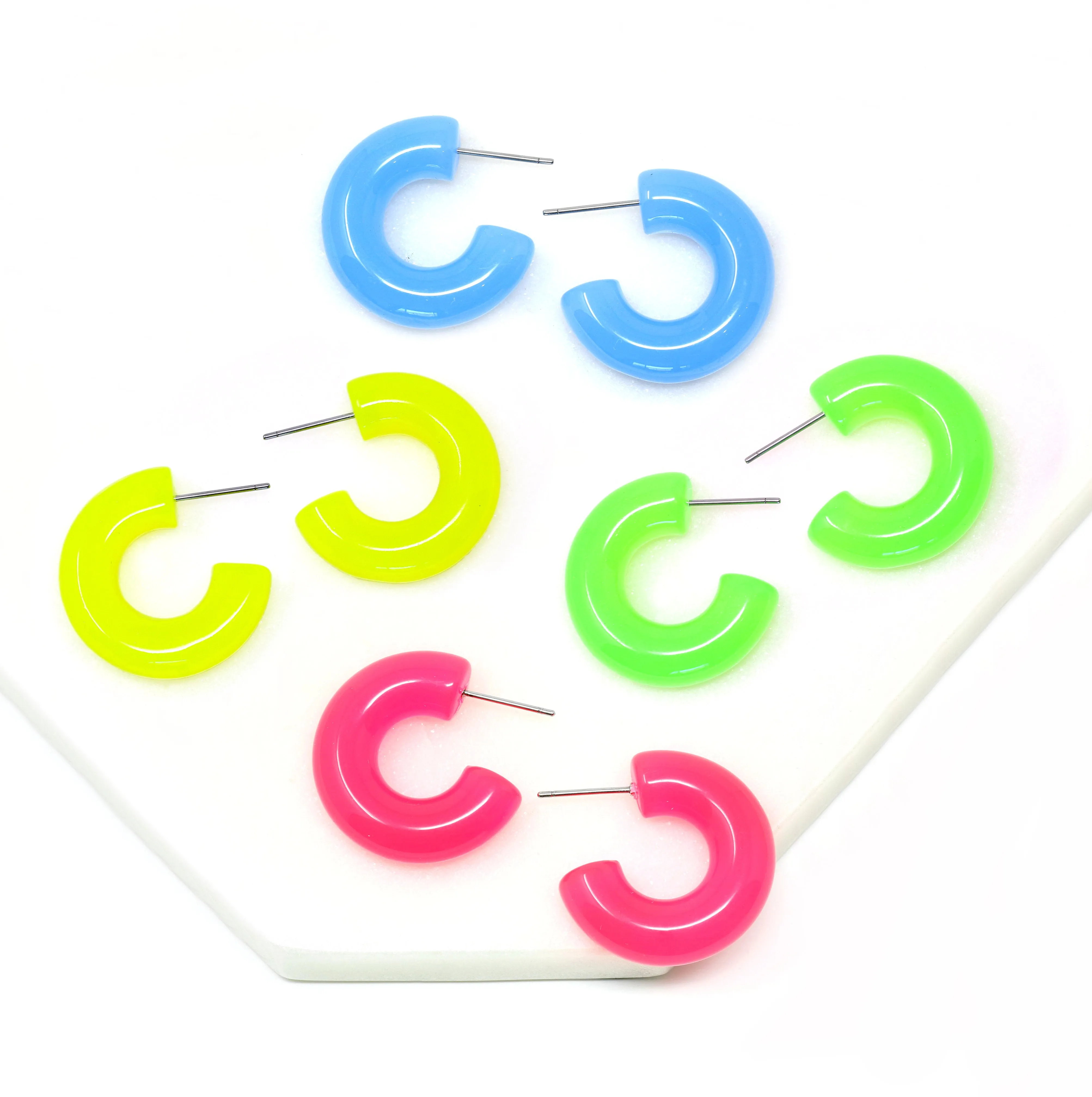 Neon Bold Resin Earrings