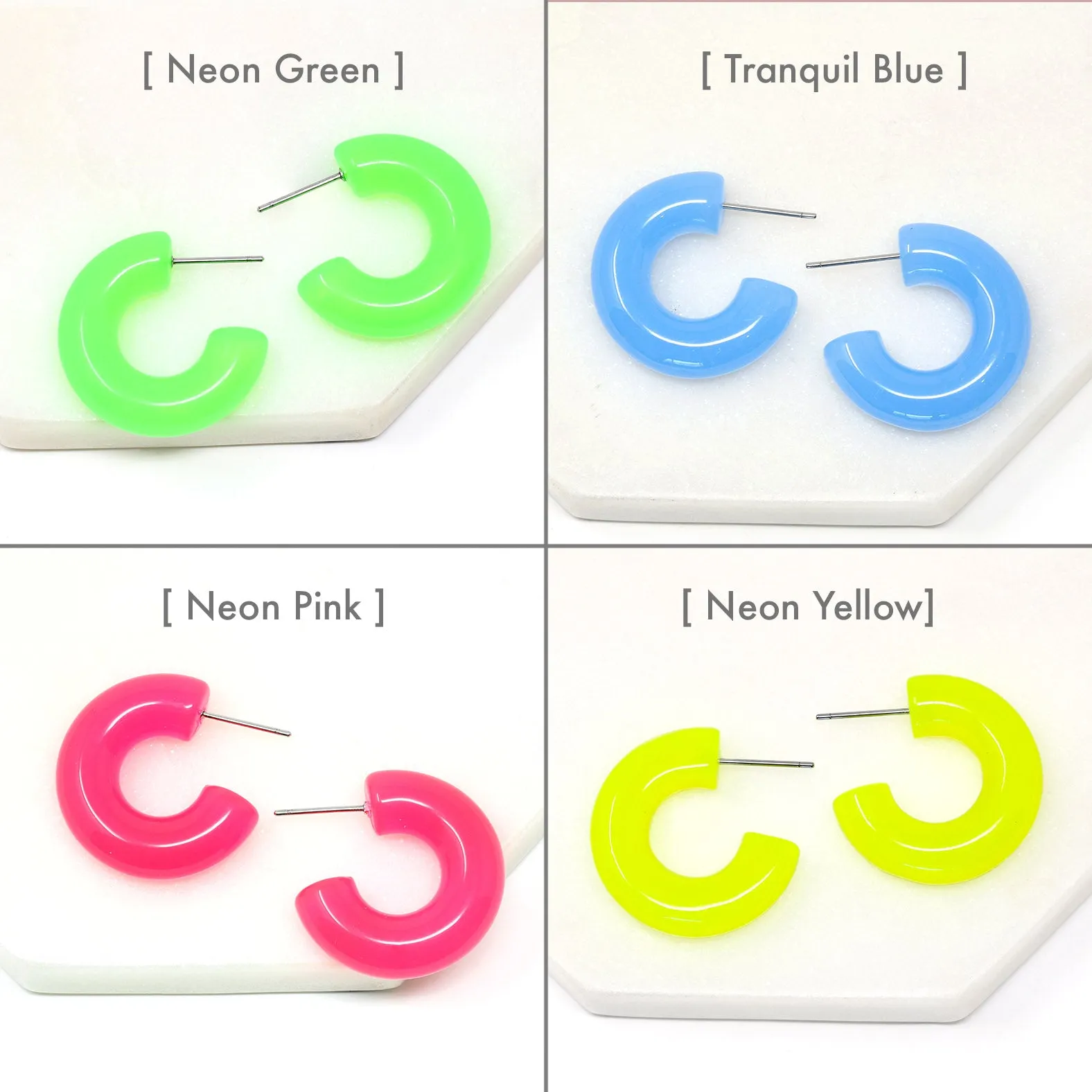 Neon Bold Resin Earrings