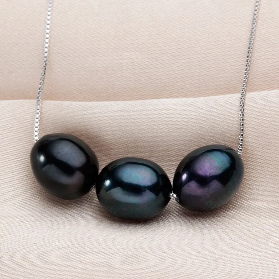 New Black Natural Pearl Necklace
