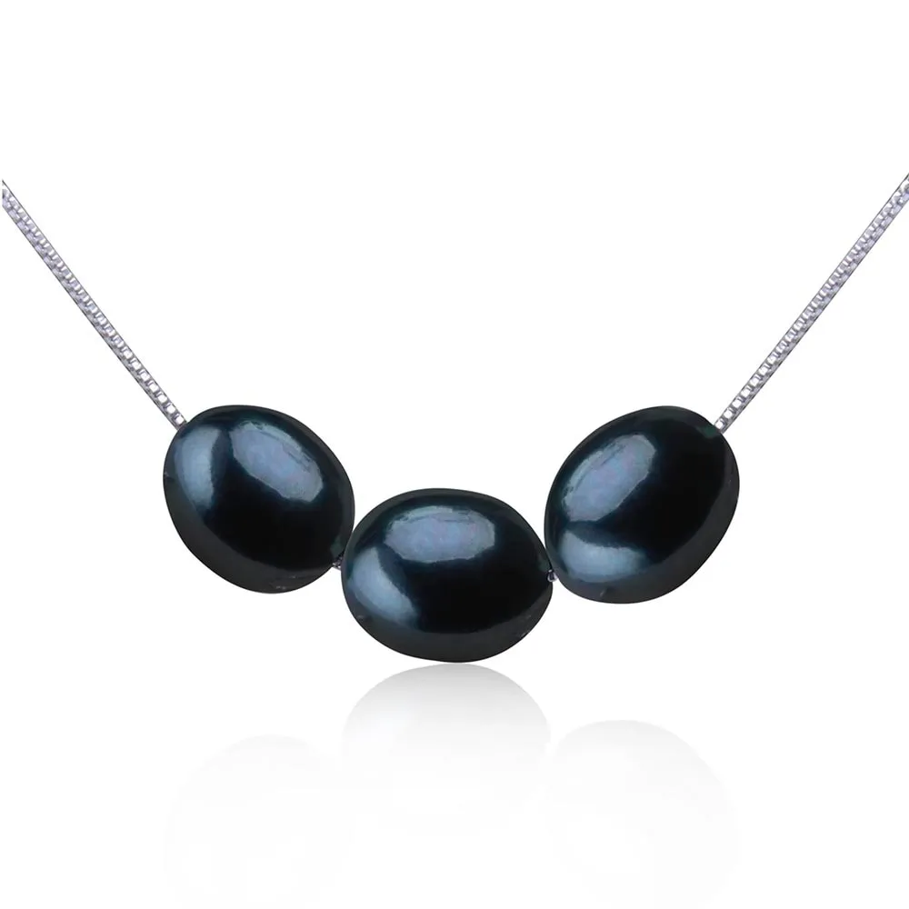 New Black Natural Pearl Necklace