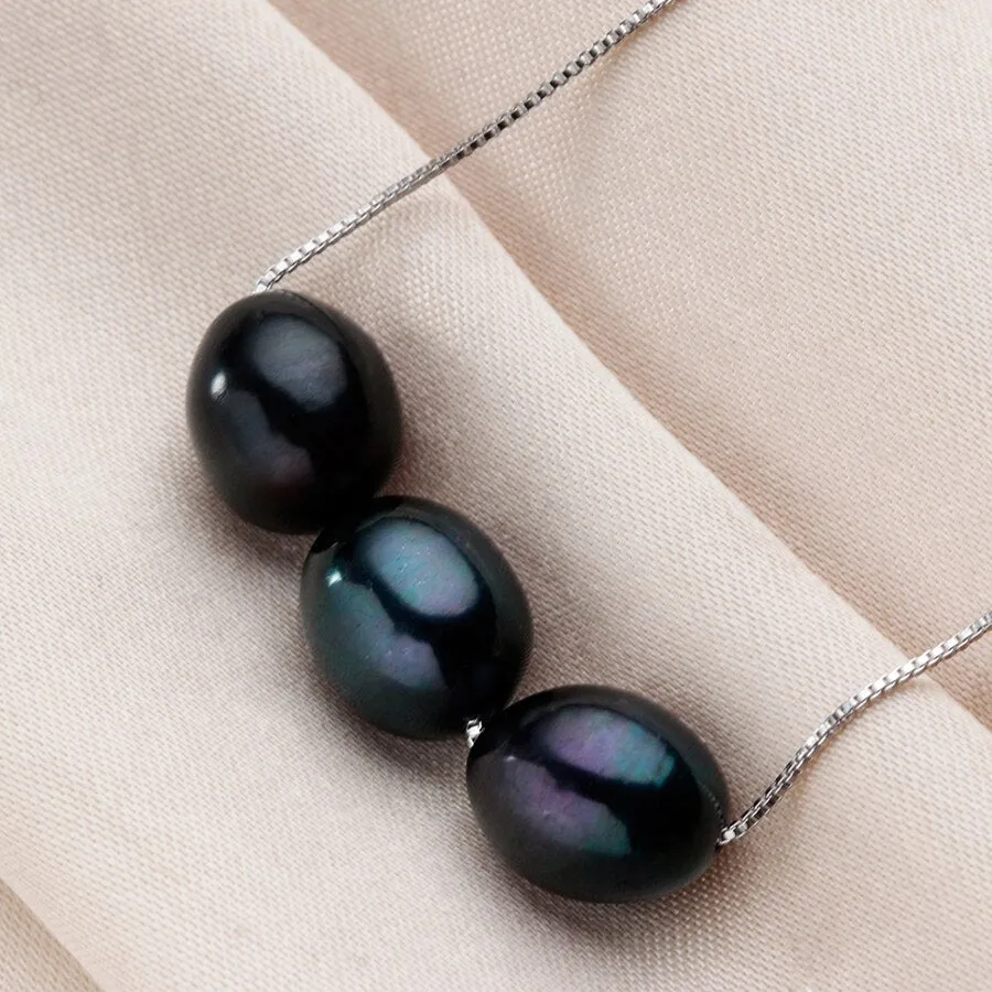 New Black Natural Pearl Necklace