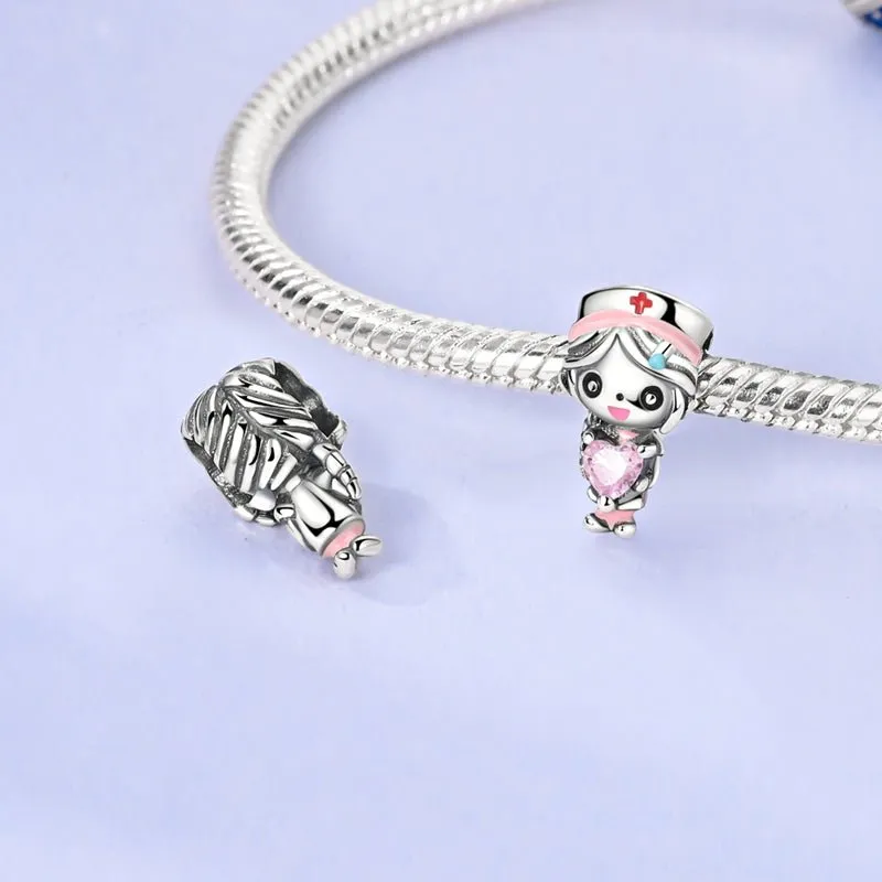 Nurse with Pink Heart Charm
