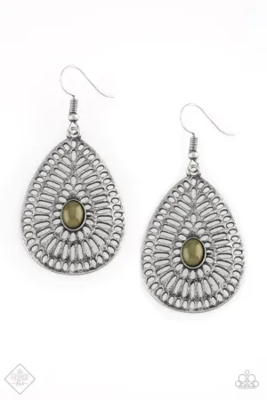 Paparazzi Earring ~ The GRATE Beyond - Green