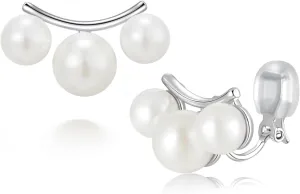 Pearl Clip on Earrings for Women Clip on Pearl Earrings Gold Clip Earrings Non Pierced Ear Clips for Designer Trendy Luxury Elegant Hypoallergenic Jewery