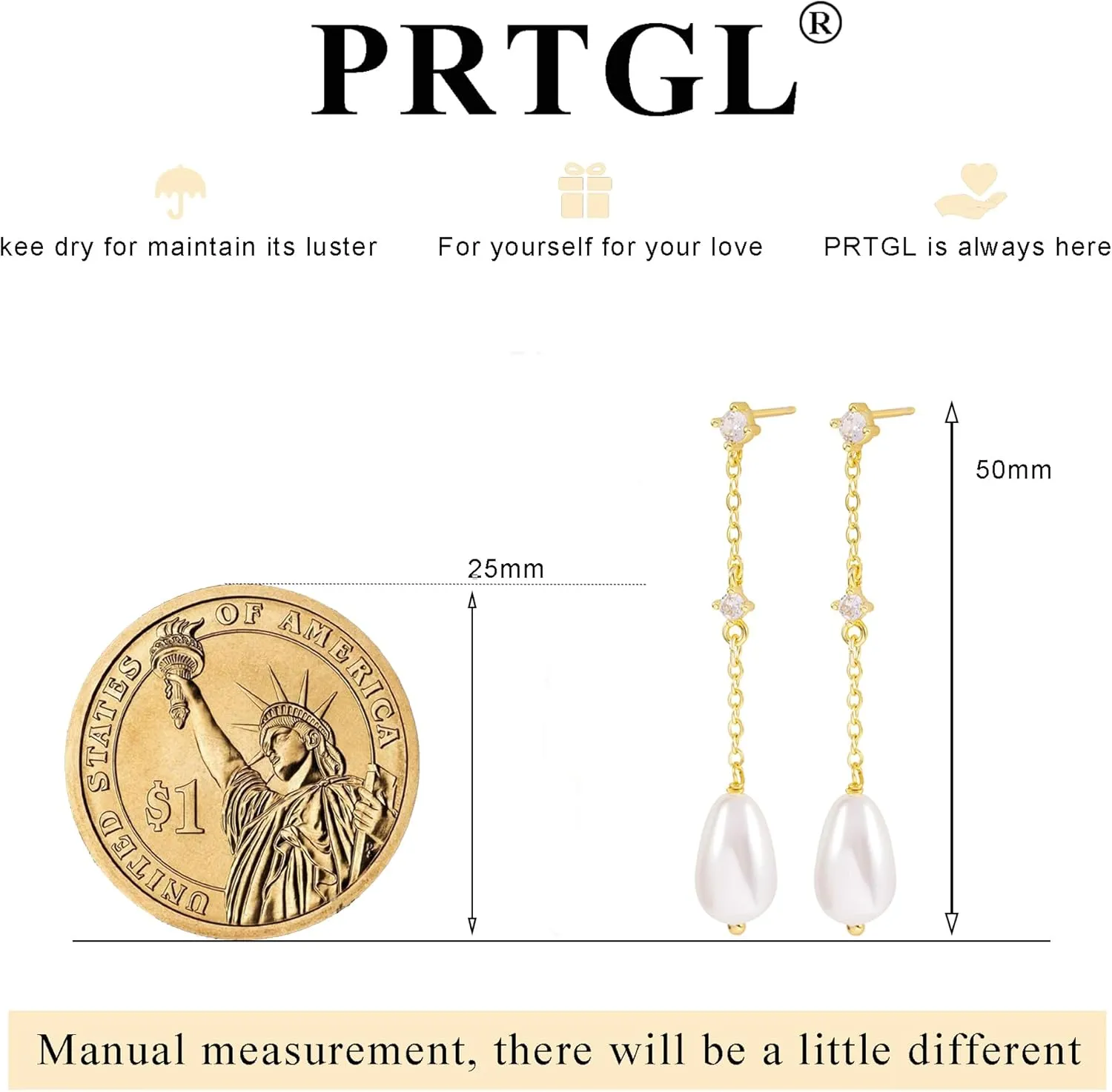 Pearl Earrings: 14k Gold-plated Dainty Pearl Drop Dangle Huggie Hoop Earrings for Women
