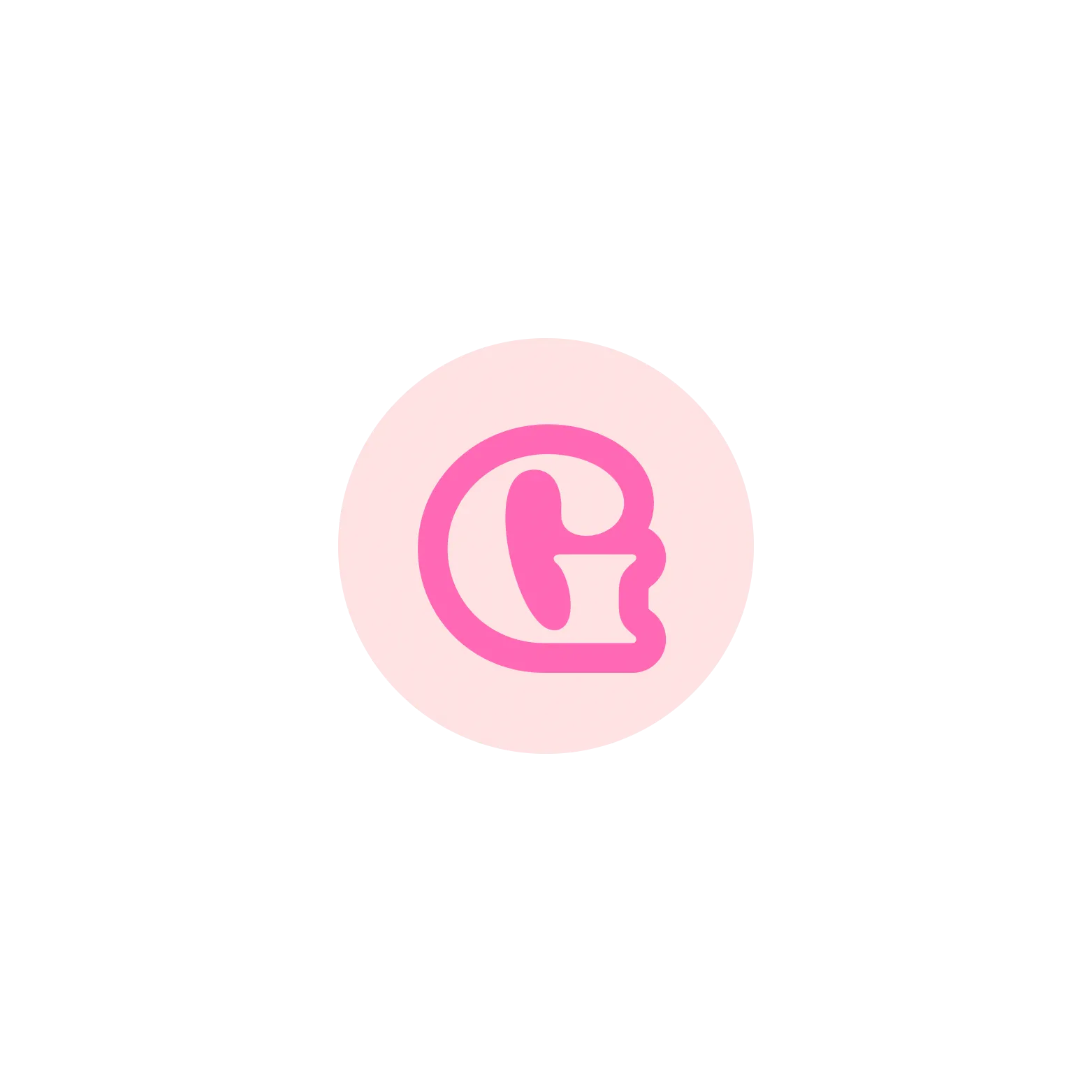 Pink BB Bead Initial Letter Ring