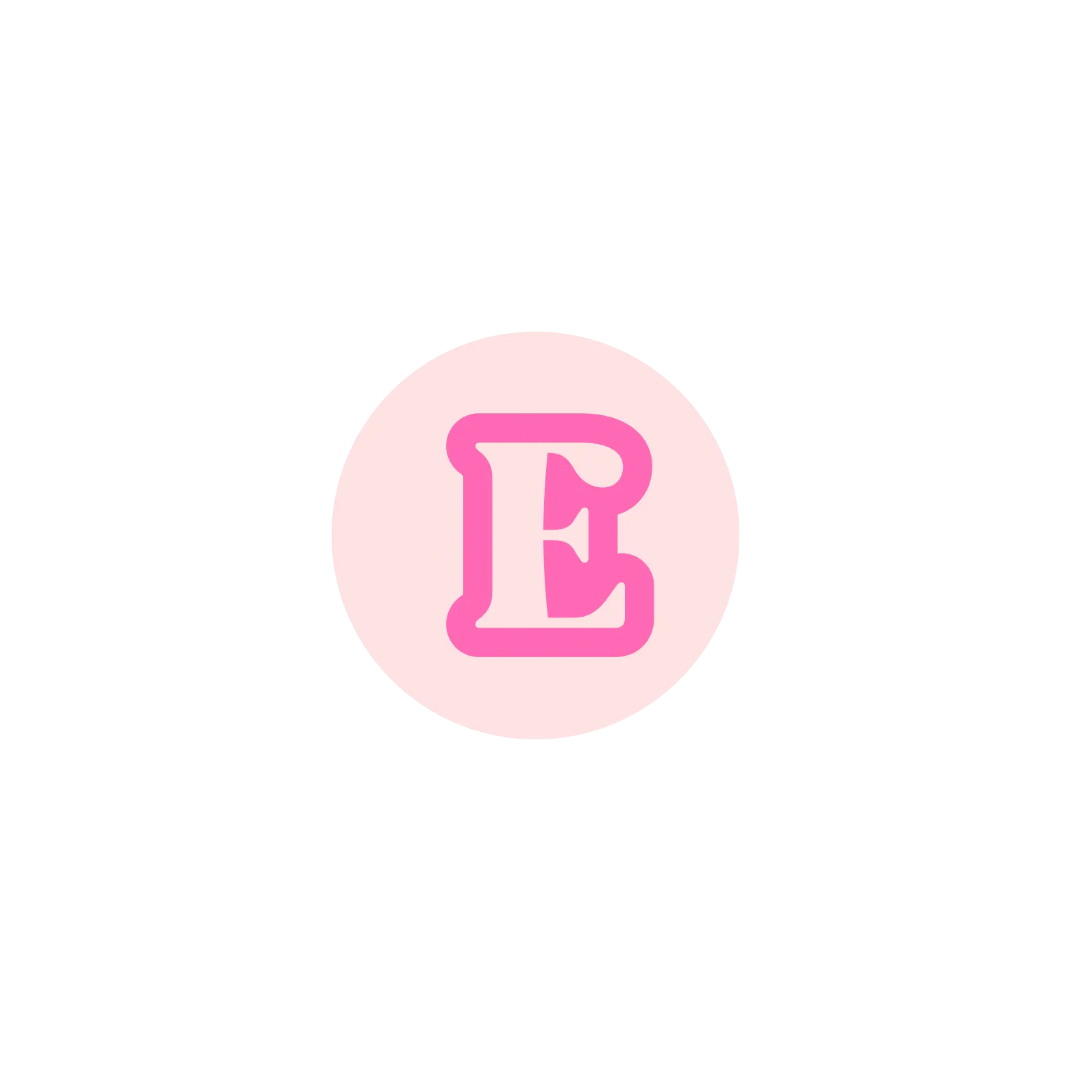 Pink BB Bead Initial Letter Ring