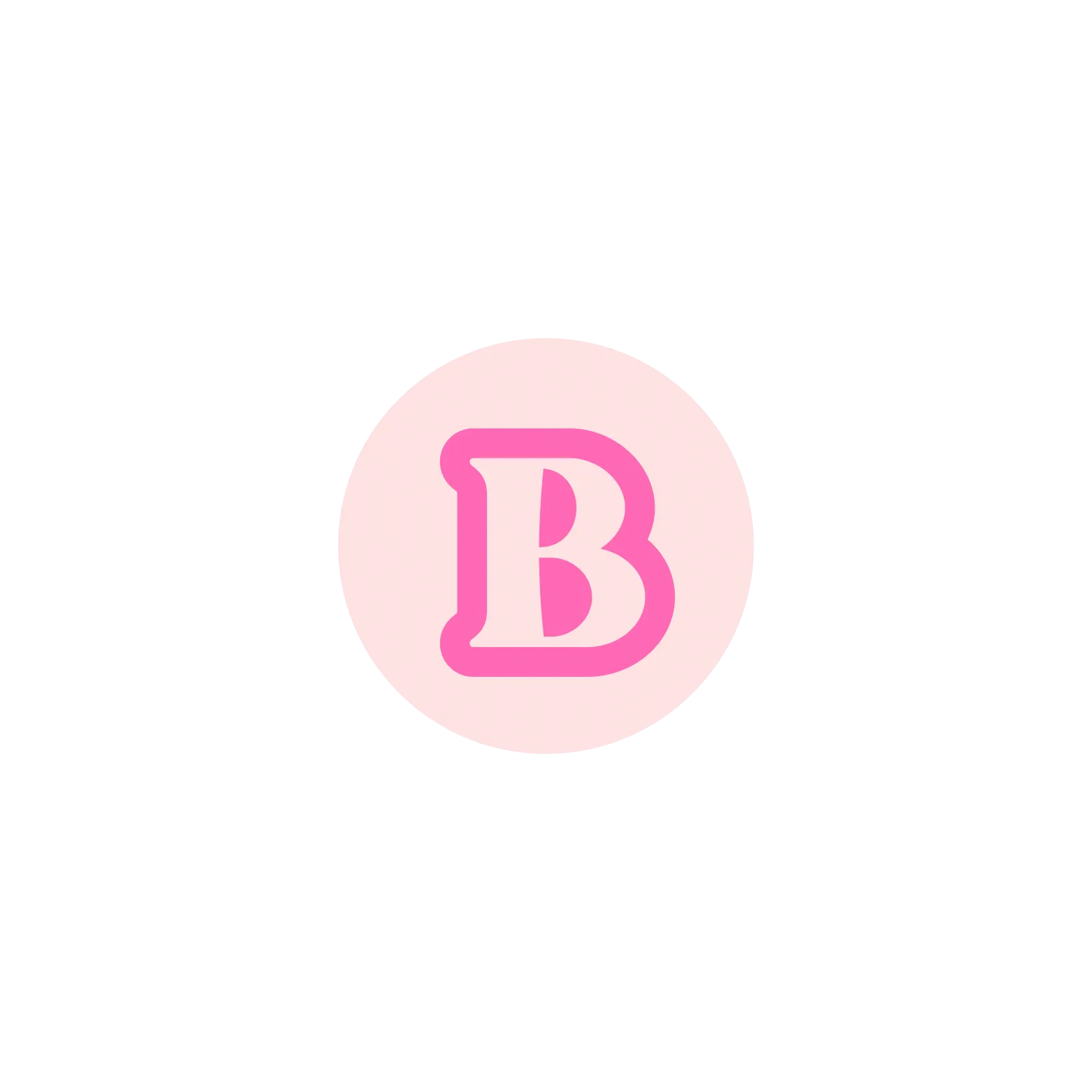 Pink BB Bead Initial Letter Ring