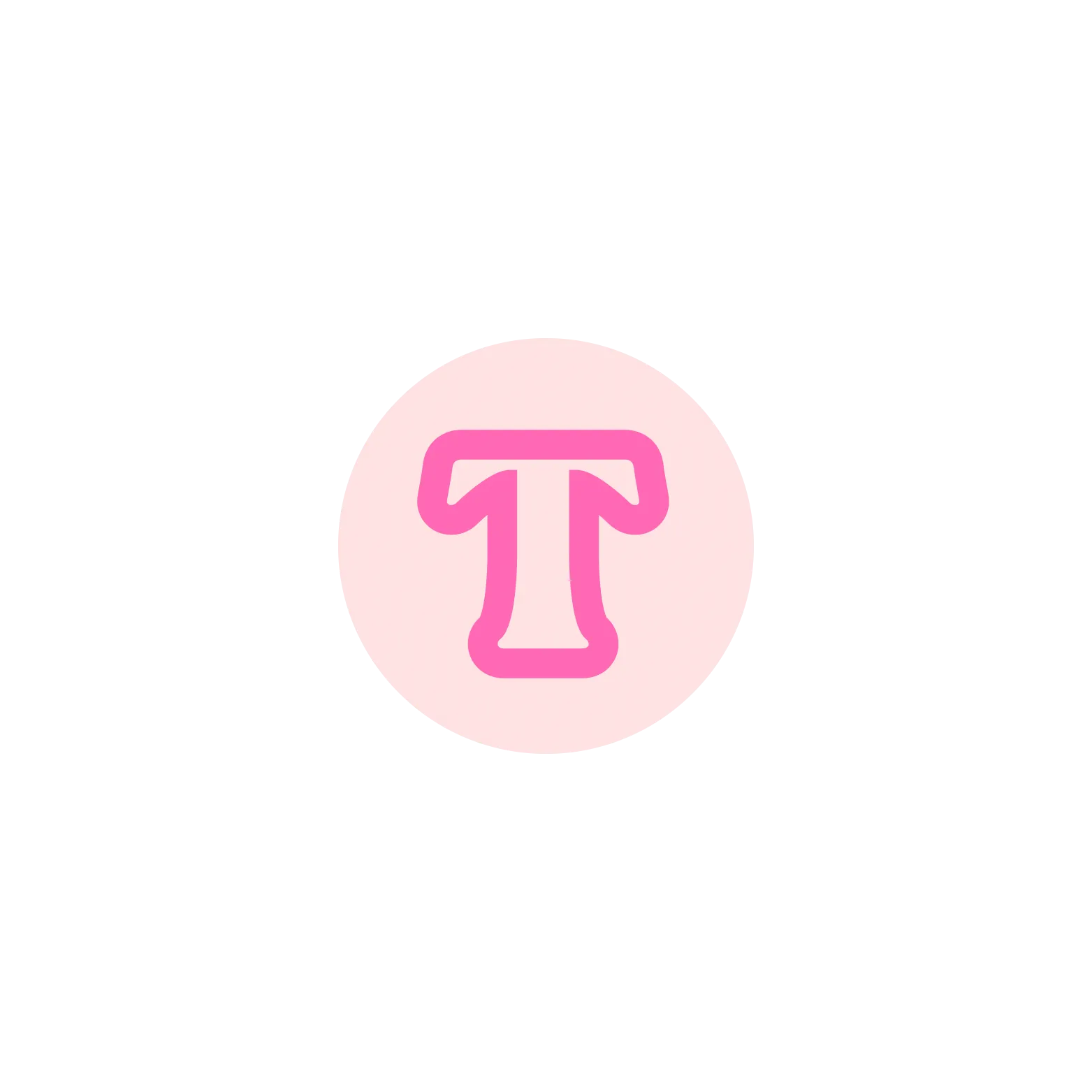 Pink BB Bead Initial Letter Ring