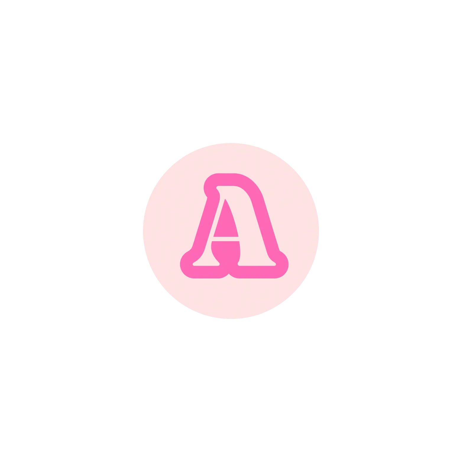 Pink BB Bead Initial Letter Ring