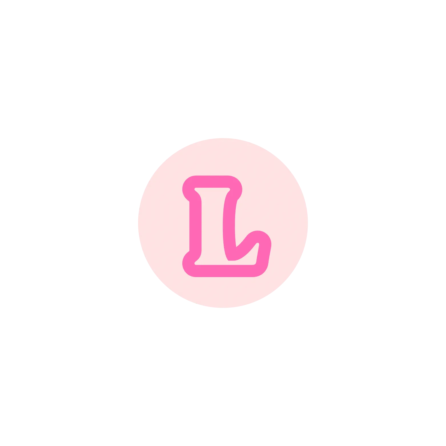 Pink BB Bead Initial Letter Ring