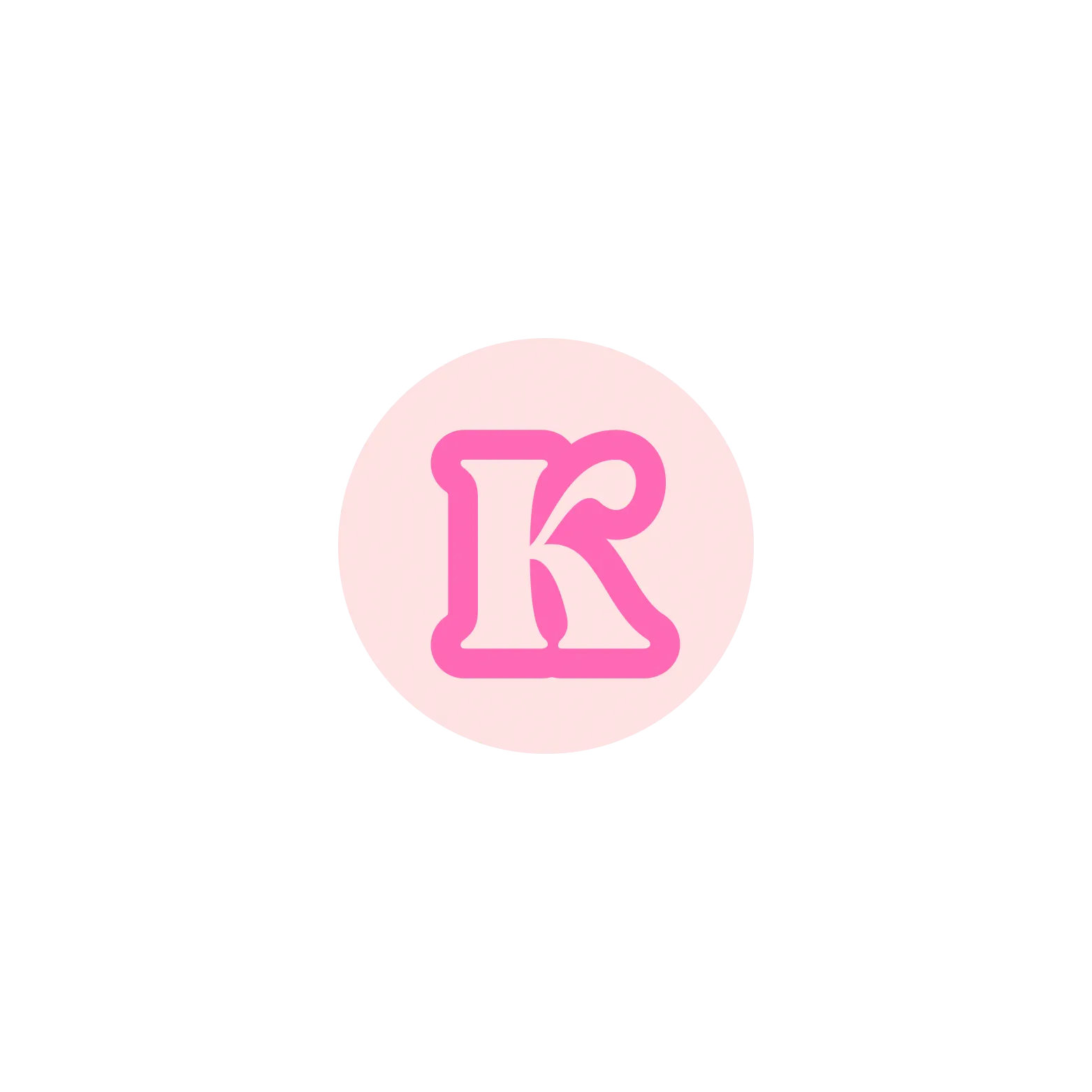 Pink BB Bead Initial Letter Ring