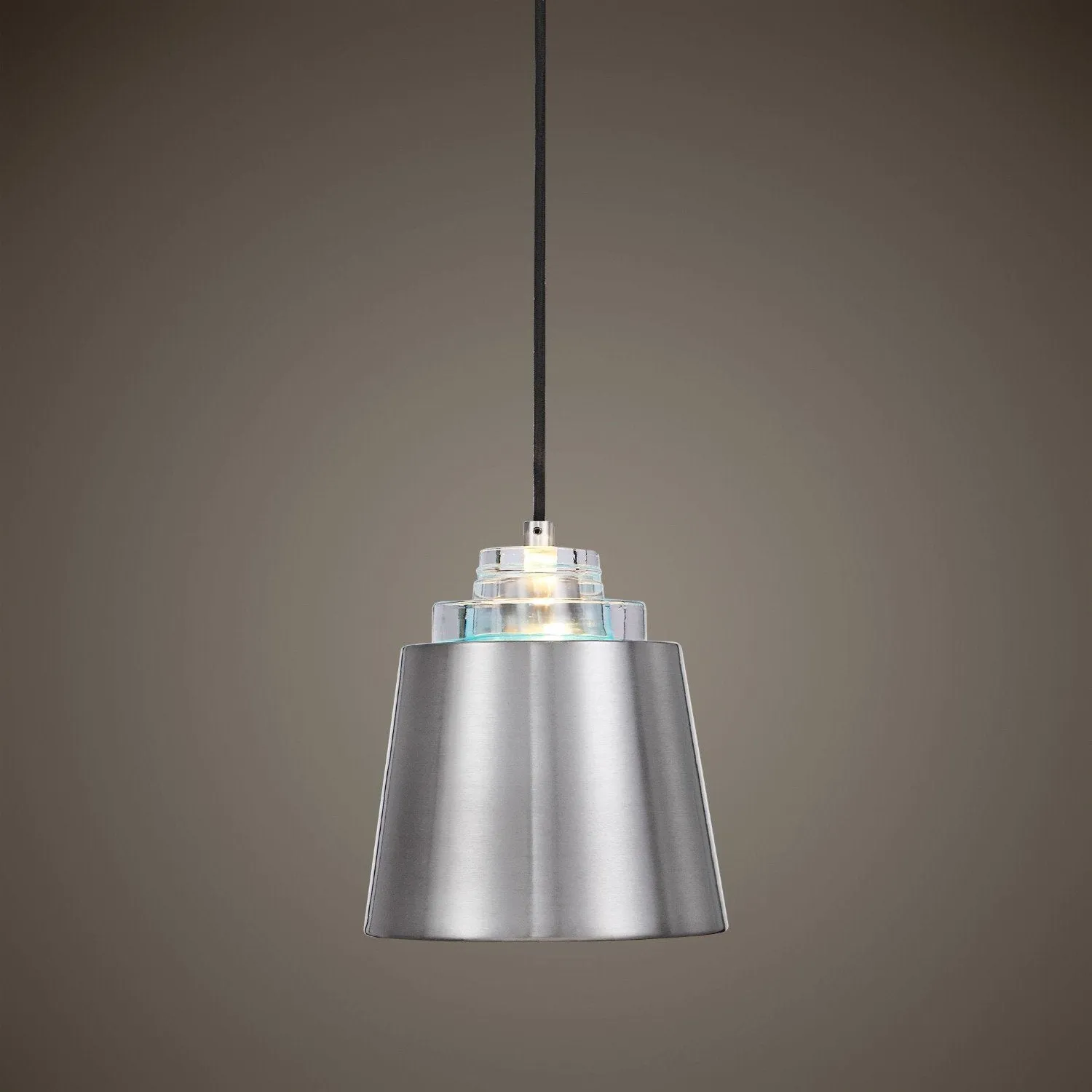 Pratt 1 Light Nickel Mini Pendant