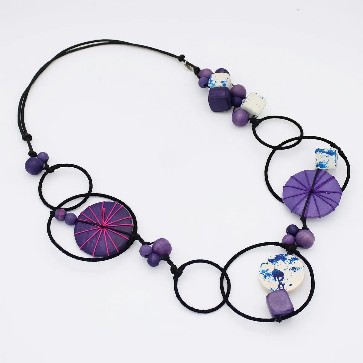 Purple Hayden Disk Necklace