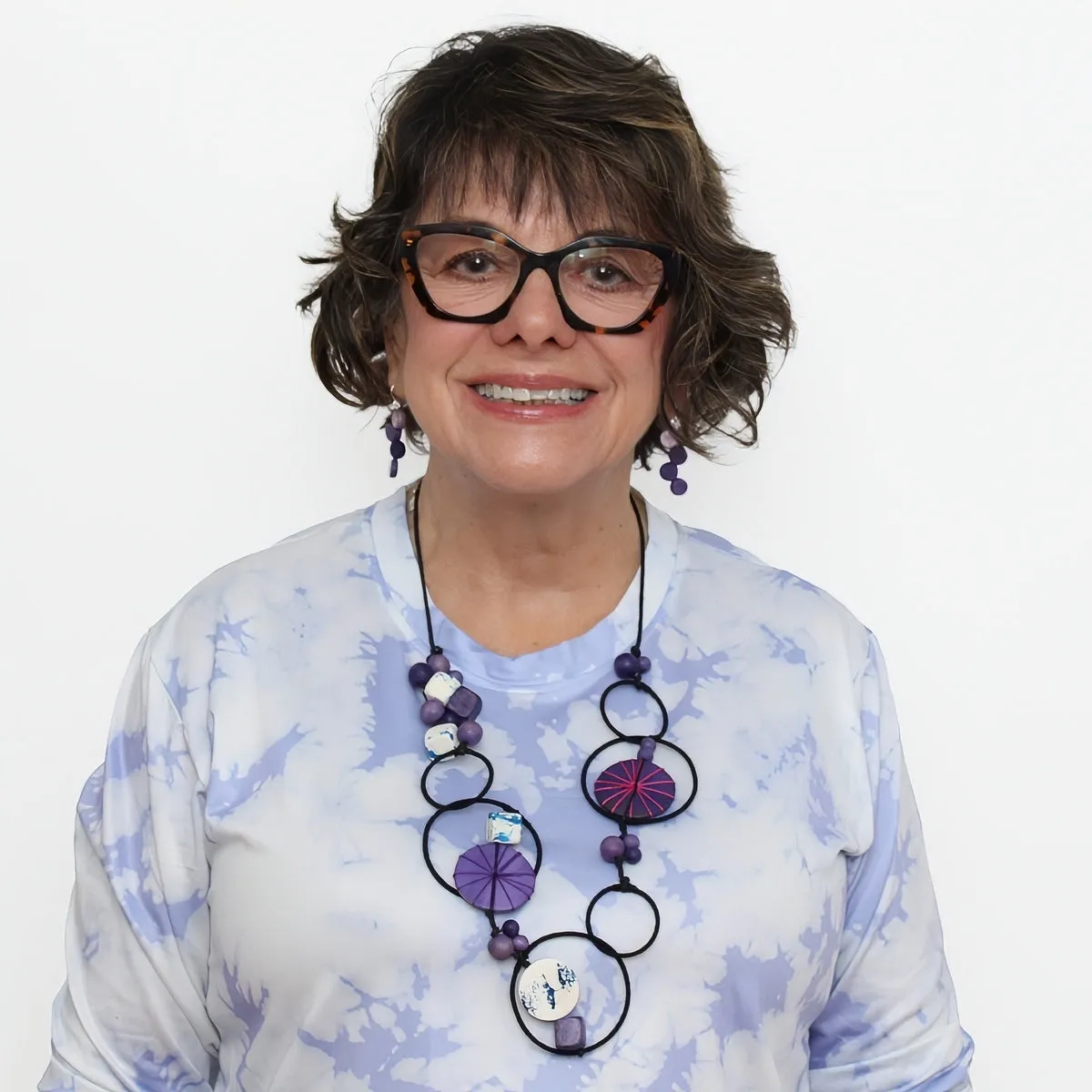Purple Hayden Disk Necklace