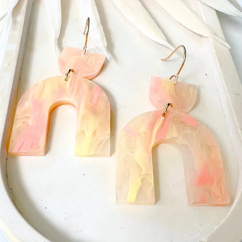 Quartz Ella Earrings- Opal
