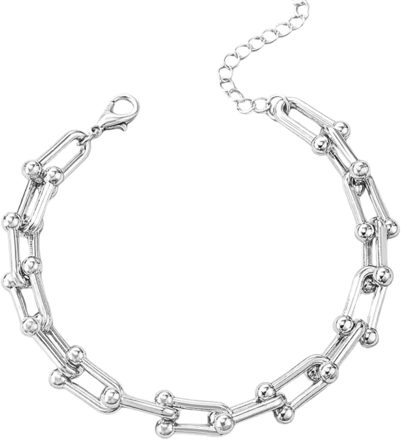QueenBee 10K Gold & 925 Sterling Silver Paperclip Chain Bracelet for Women  Adjustable, Hypoallergenic, Non-Tarnish Everyday Jewelry | Trendy Gold & Silver Bracelet Gift for Birthdays, Valentines & Mothers Day