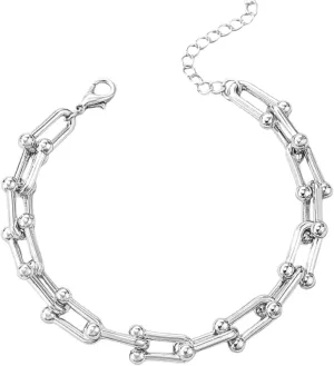 QueenBee 10K Gold & 925 Sterling Silver Paperclip Chain Bracelet for Women  Adjustable, Hypoallergenic, Non-Tarnish Everyday Jewelry | Trendy Gold & Silver Bracelet Gift for Birthdays, Valentines & Mothers Day
