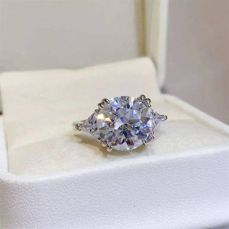 Radiate Elegance with the 5 Carat Moissanite Ring in Sterling Silver