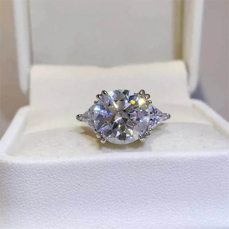 Radiate Elegance with the 5 Carat Moissanite Ring in Sterling Silver