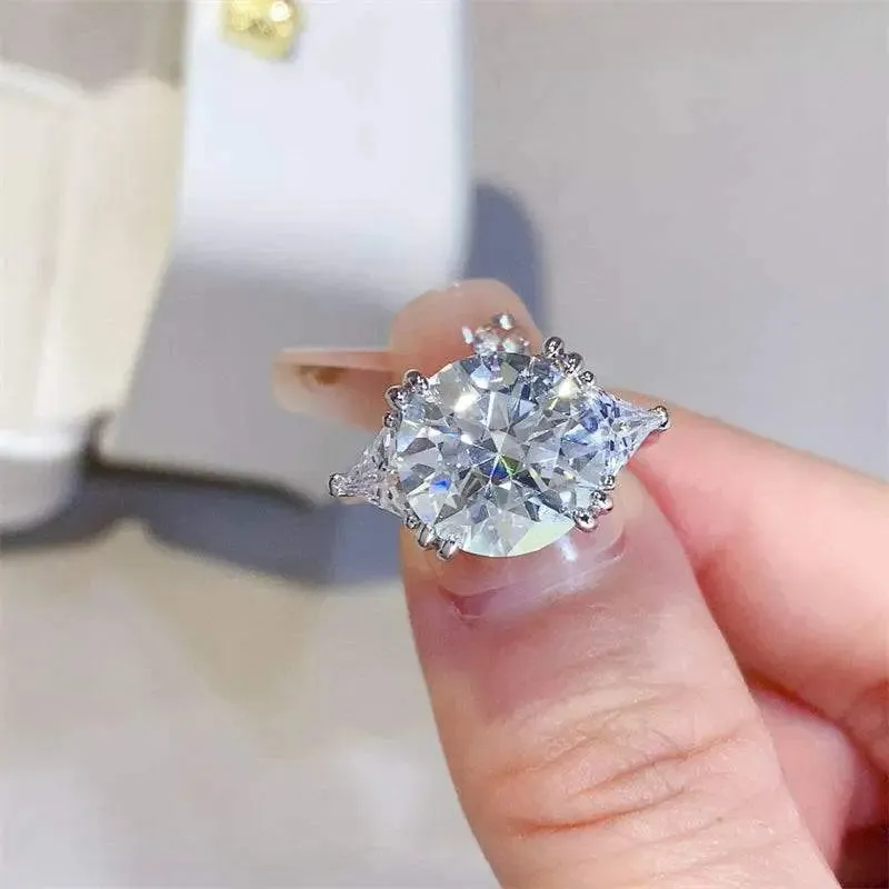 Radiate Elegance with the 5 Carat Moissanite Ring in Sterling Silver