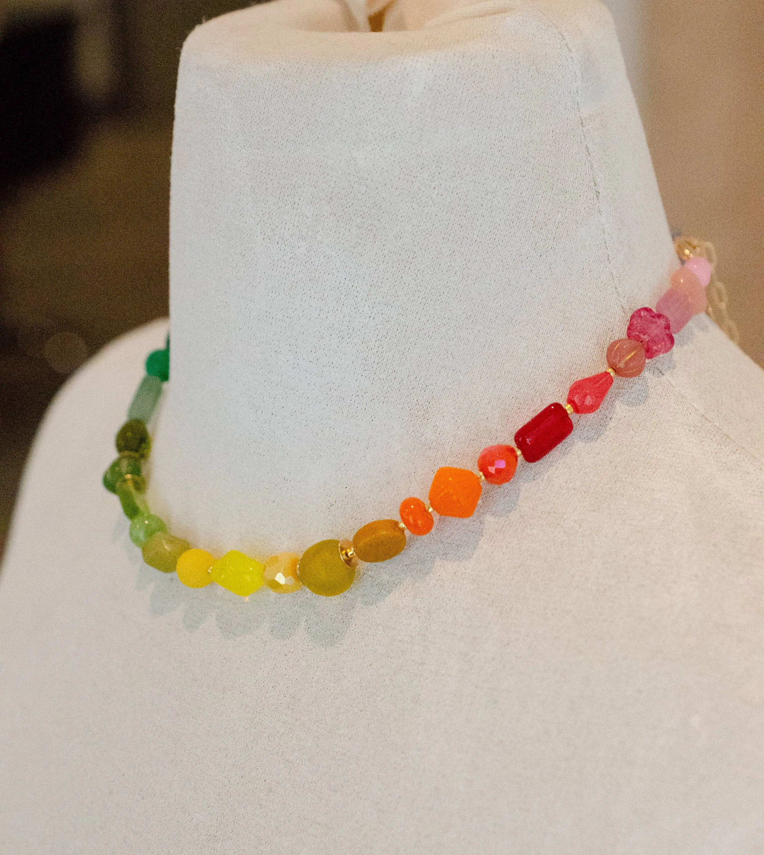 Rainbow Beaded Necklace