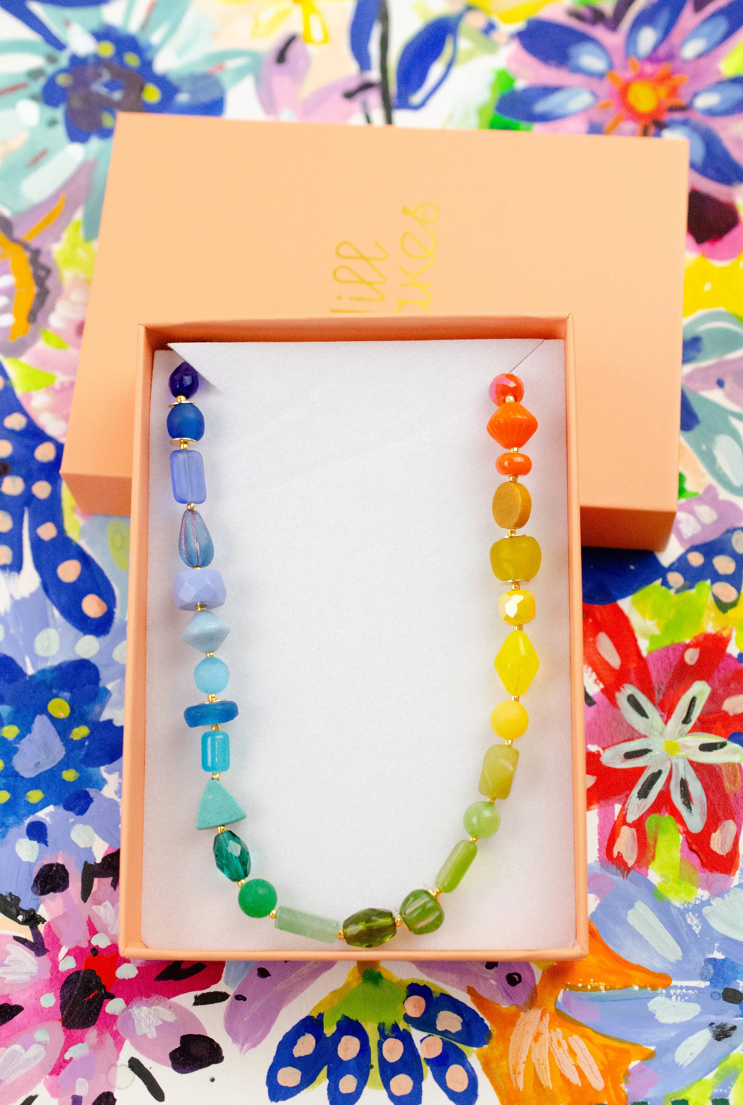 Rainbow Beaded Necklace