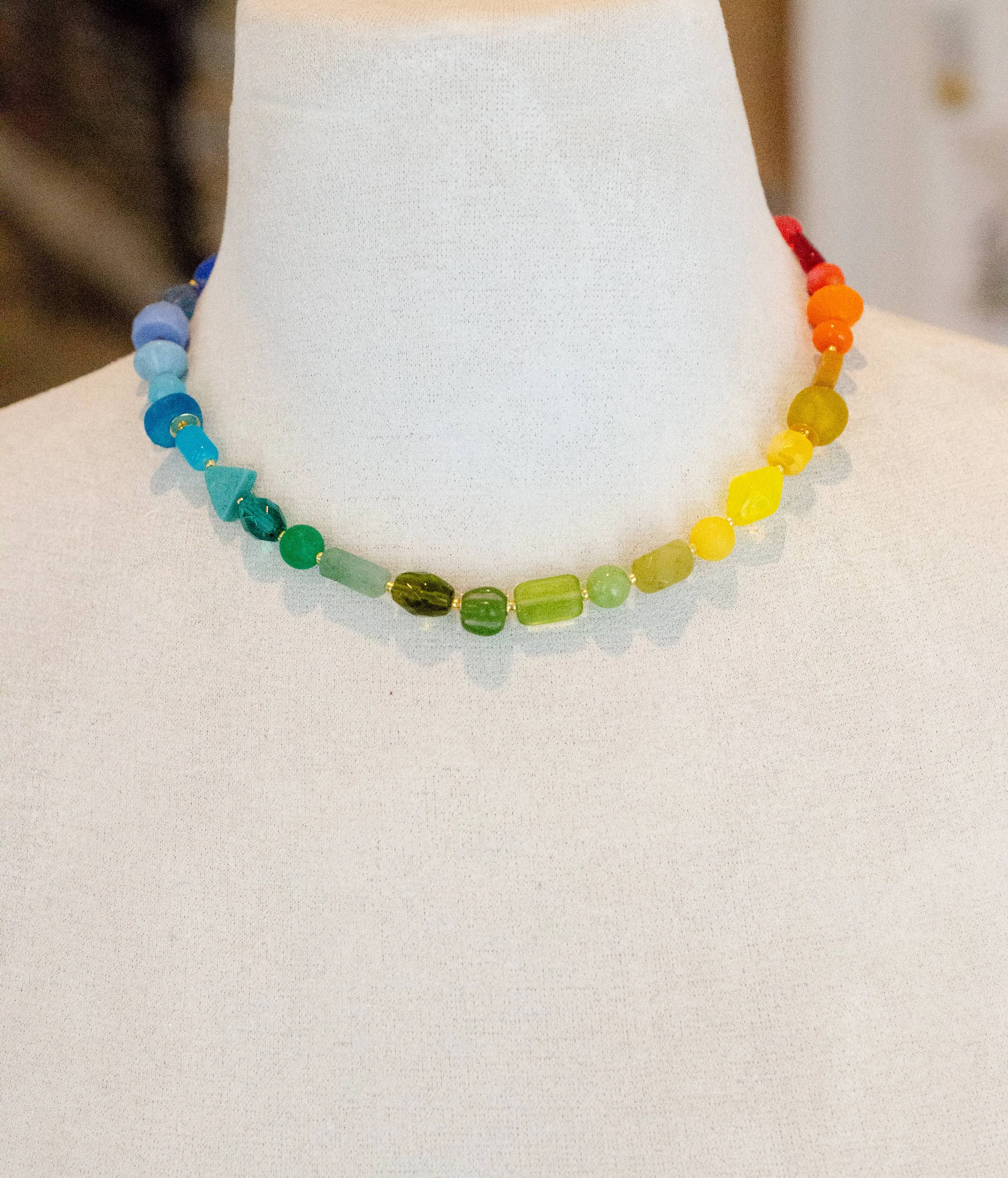 Rainbow Beaded Necklace