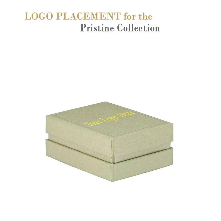 Recycled Cardboard Box With Glossy Inset Pendant Box, Pristine Collection