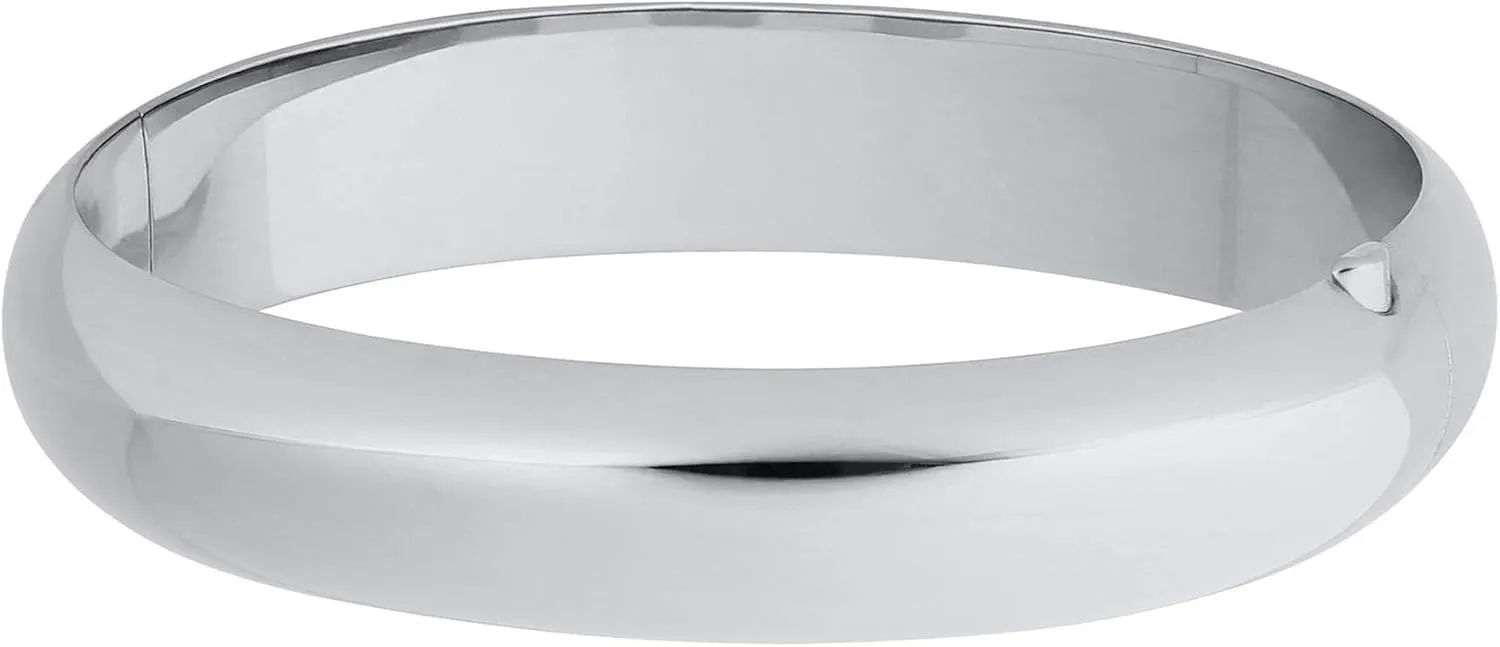 Reeds Polished Sterling Silver Bangle Bracelet | 12mm