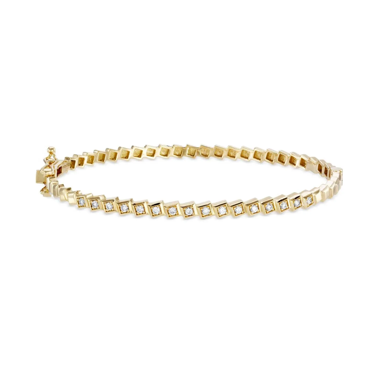 RHEA Gold Bracelet with Diamonds