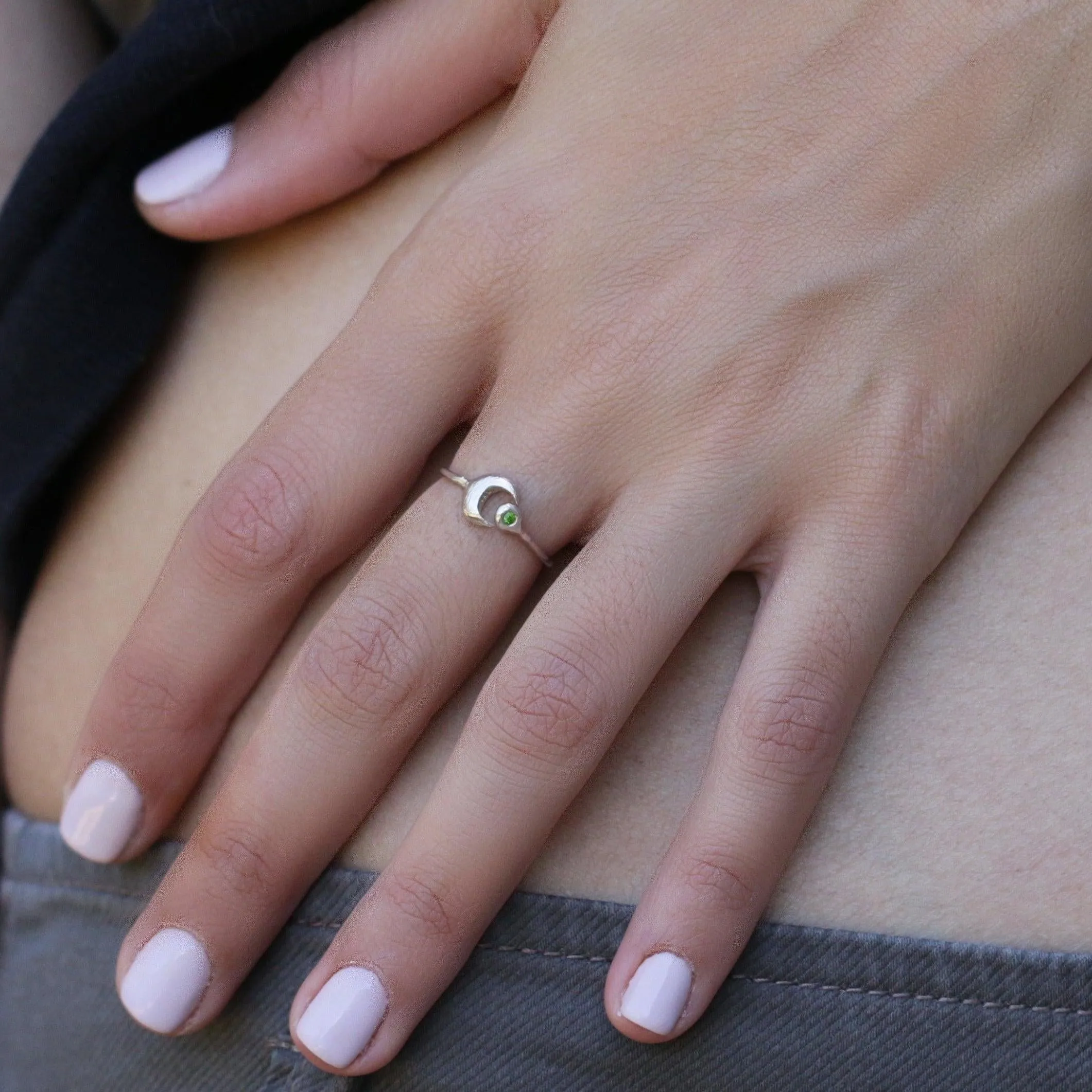 Rings for Teen Girls,Stacking Rings,Moon Ring,Cute Rings,Topaz Ring,Sterling Silver Rings,Promise Rings for Her,Custom Rings for Women