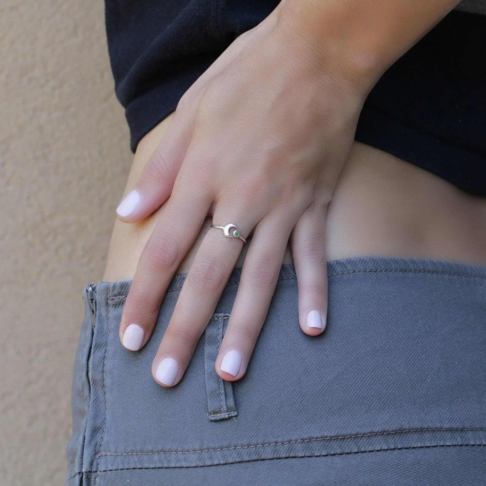 Rings for Teen Girls,Stacking Rings,Moon Ring,Cute Rings,Topaz Ring,Sterling Silver Rings,Promise Rings for Her,Custom Rings for Women