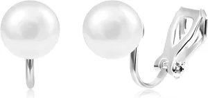 Ritach Clip on Earrings for Women 14K Gold Silver Plated Pearl Earrings Minimalist Jewelry for Women
