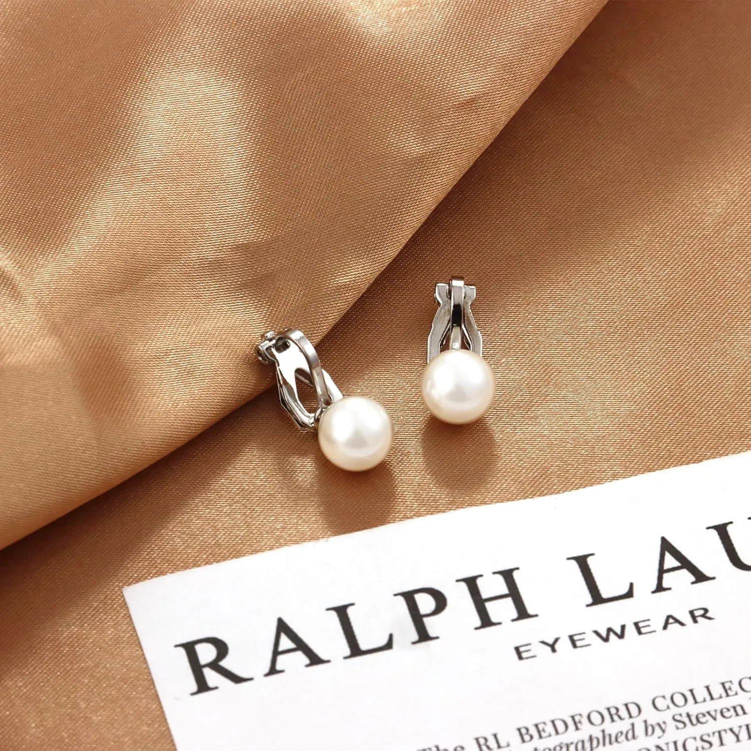 Ritach Clip on Earrings for Women 14K Gold Silver Plated Pearl Earrings Minimalist Jewelry for Women