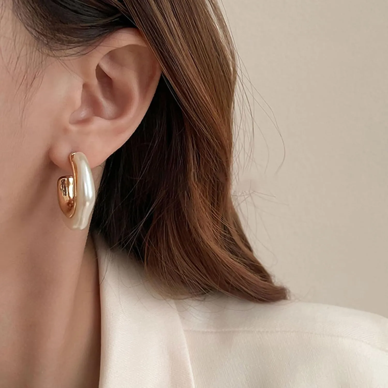 Roe Dolph Pearl Earrings for Women Pearl Drop Earrings Statement Bridal Earring Beach Earring for Women Trendy Stuff Gifts