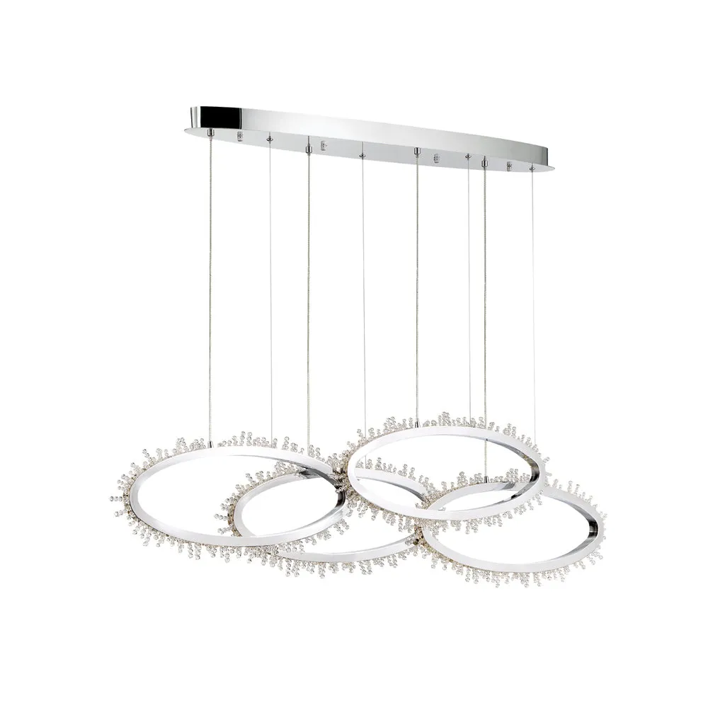 Scoppia, 4 Lights LED Chndlr, Lnr, Chr