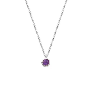 Silver Amethyst Baby Treasure Necklace