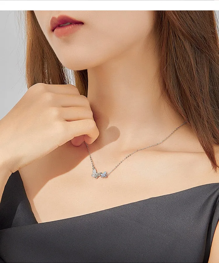 Silver Flying Butterfly