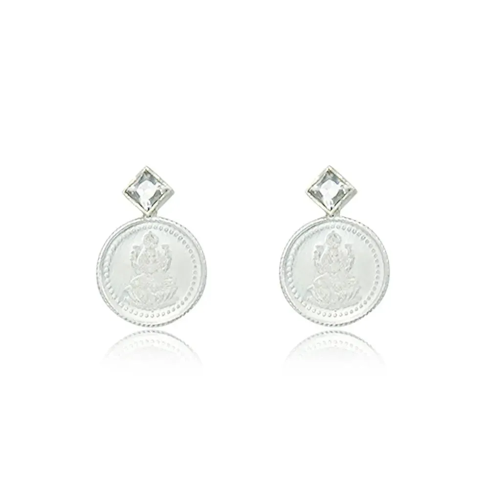 Silver Kuber coin stud