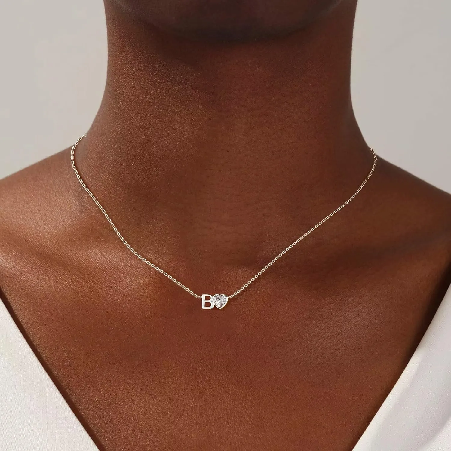 Silver Necklace for Women-Initial Necklaces Initial A-Z Pendant Necklace Trendy Simple Necklace Cute Charm Chain Necklace Personalized Custom Necklaces Jewelry Gift for Women