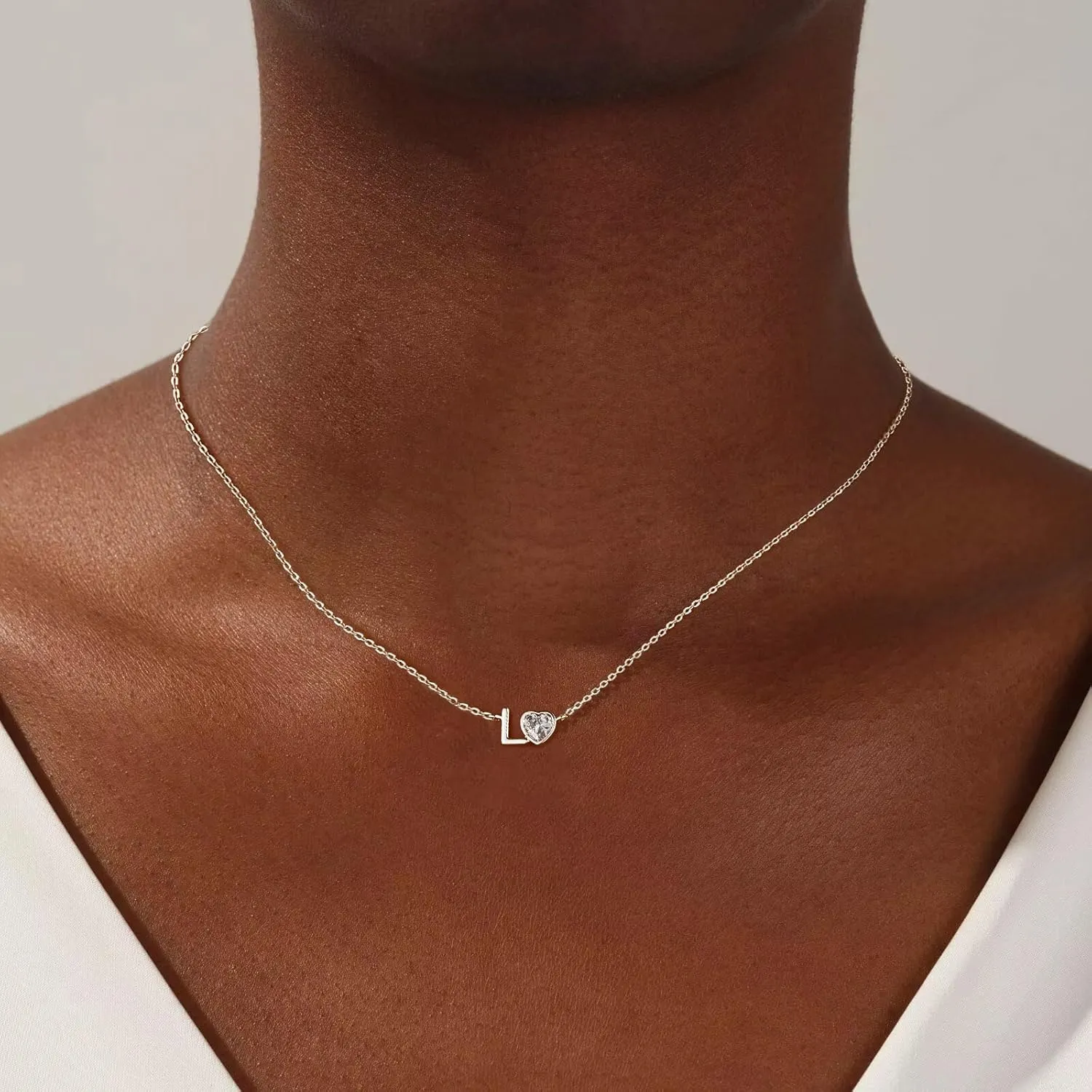 Silver Necklace for Women-Initial Necklaces Initial A-Z Pendant Necklace Trendy Simple Necklace Cute Charm Chain Necklace Personalized Custom Necklaces Jewelry Gift for Women