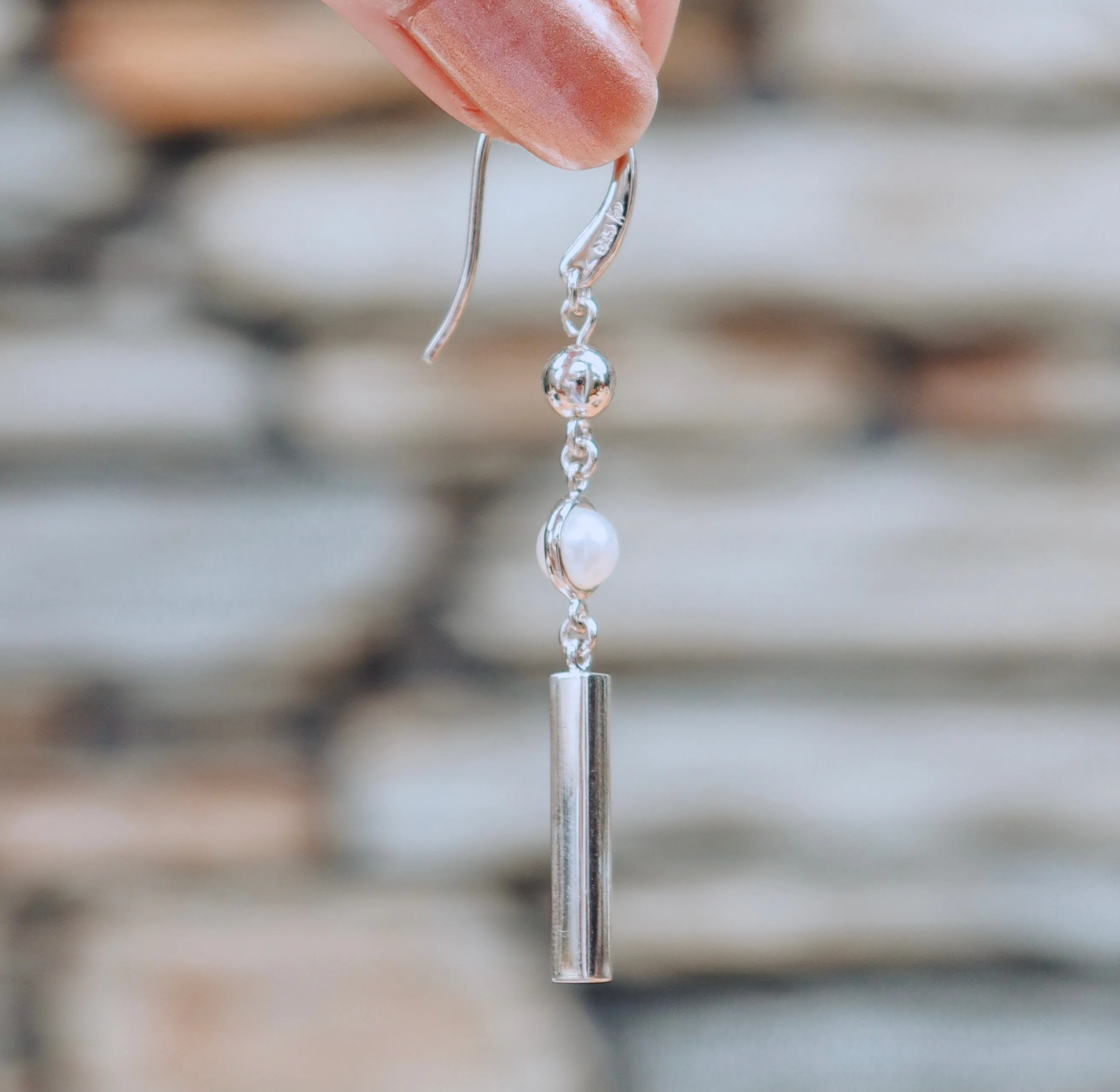Silver Perle Clara Earrings
