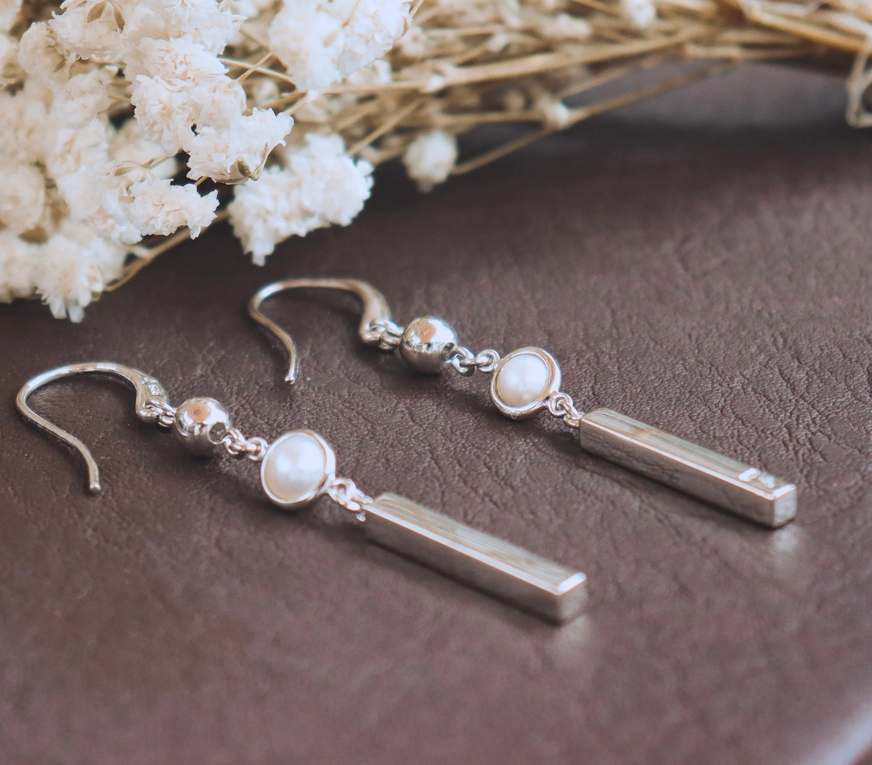 Silver Perle Clara Earrings