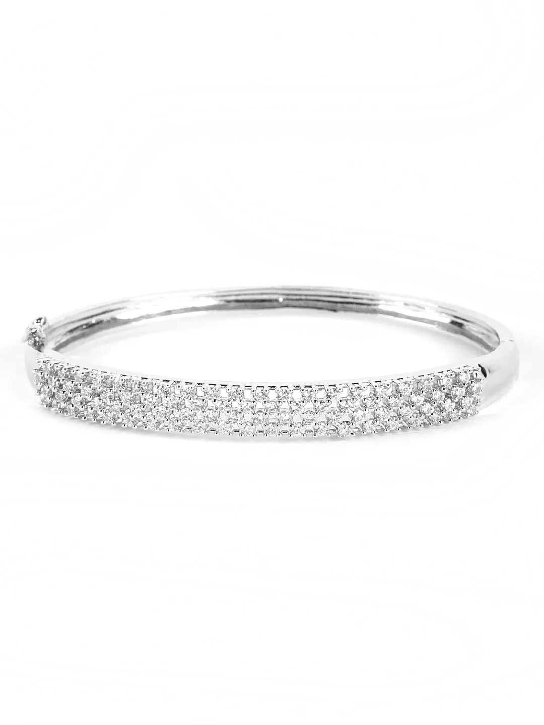 Silver Plated American Diamond Studded Bracelet